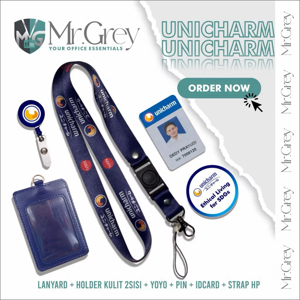 Lanyard UNICHARM / Tali idcard UNICHARM [READY STOCK] Termurah