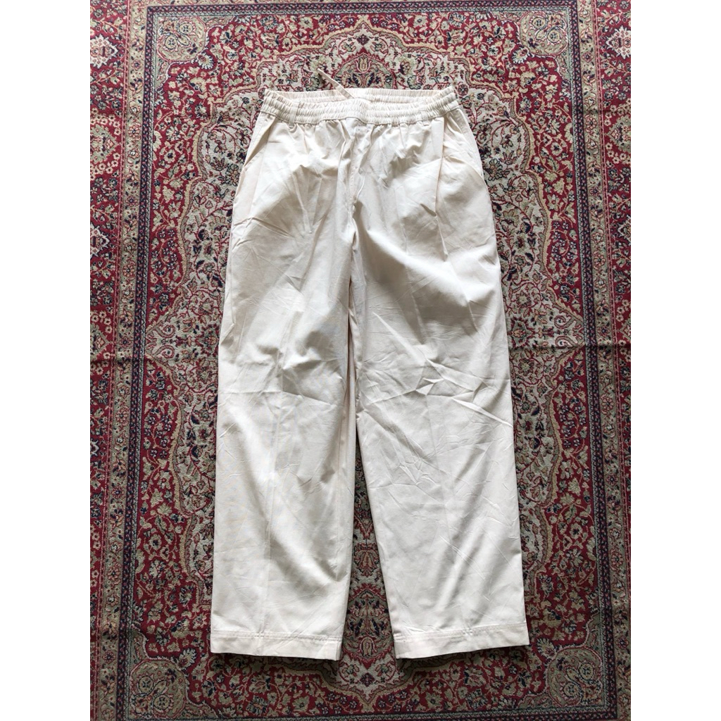 Celana Code:graphy one tuck linen wide pants HH152
