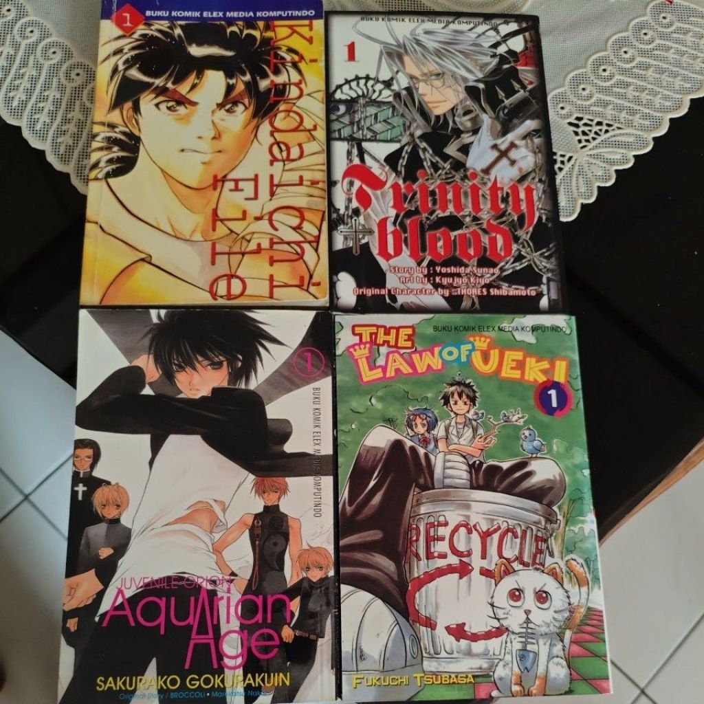 PRELOVED Komik Serial Kindaichi File Trinity Blood Aquarian Age The Law of Ueki Fushigi Yuugi Gunsli
