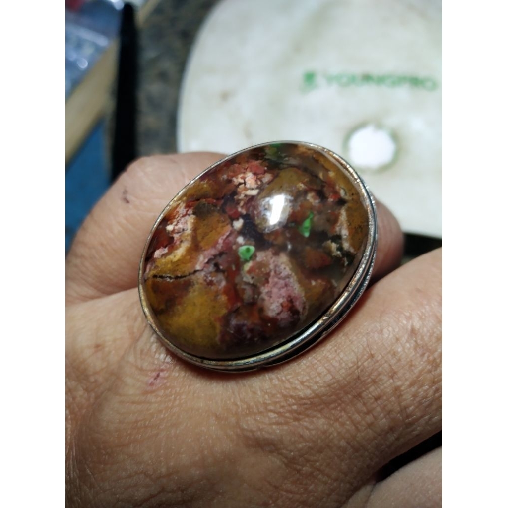 Batu Garut Pancawarna Tembaga Tua Natural kode 53/5