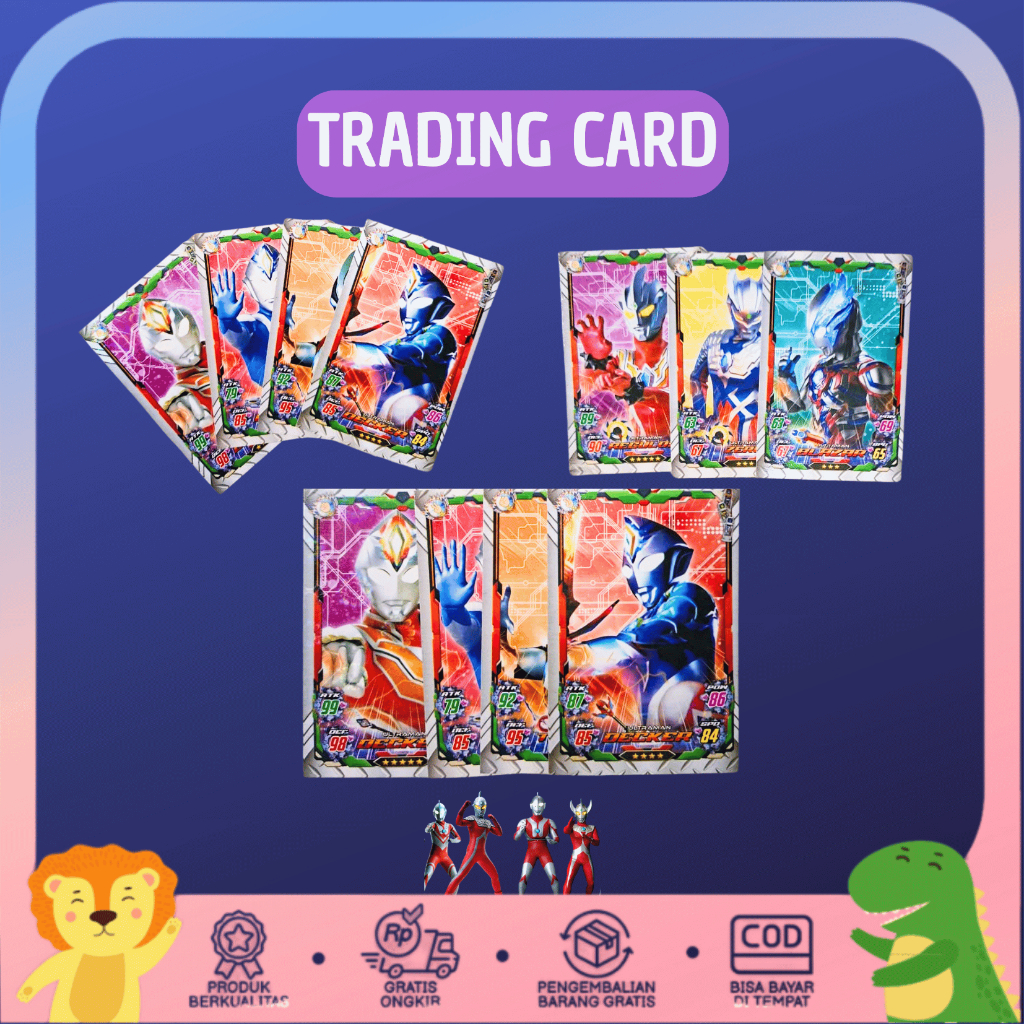 Trading Card Seri Ultraman Mainan Anak Kartu Trading Ultraman