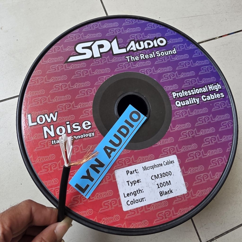 SPL AUDIO CM3000 KABEL MICROPHONE STEREO ISI 3 SERABUT TEMBAGA 100 METER SPL AUDIO CM 3000