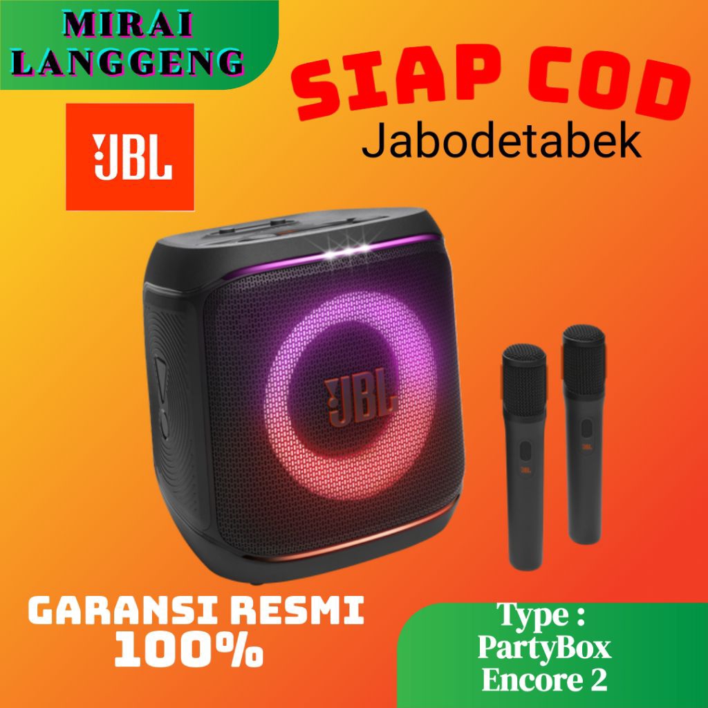 JBL PartyBox Encore 2 - JBL PARTY SPEAKER BLACK - PB ENCORE2 MICAS2