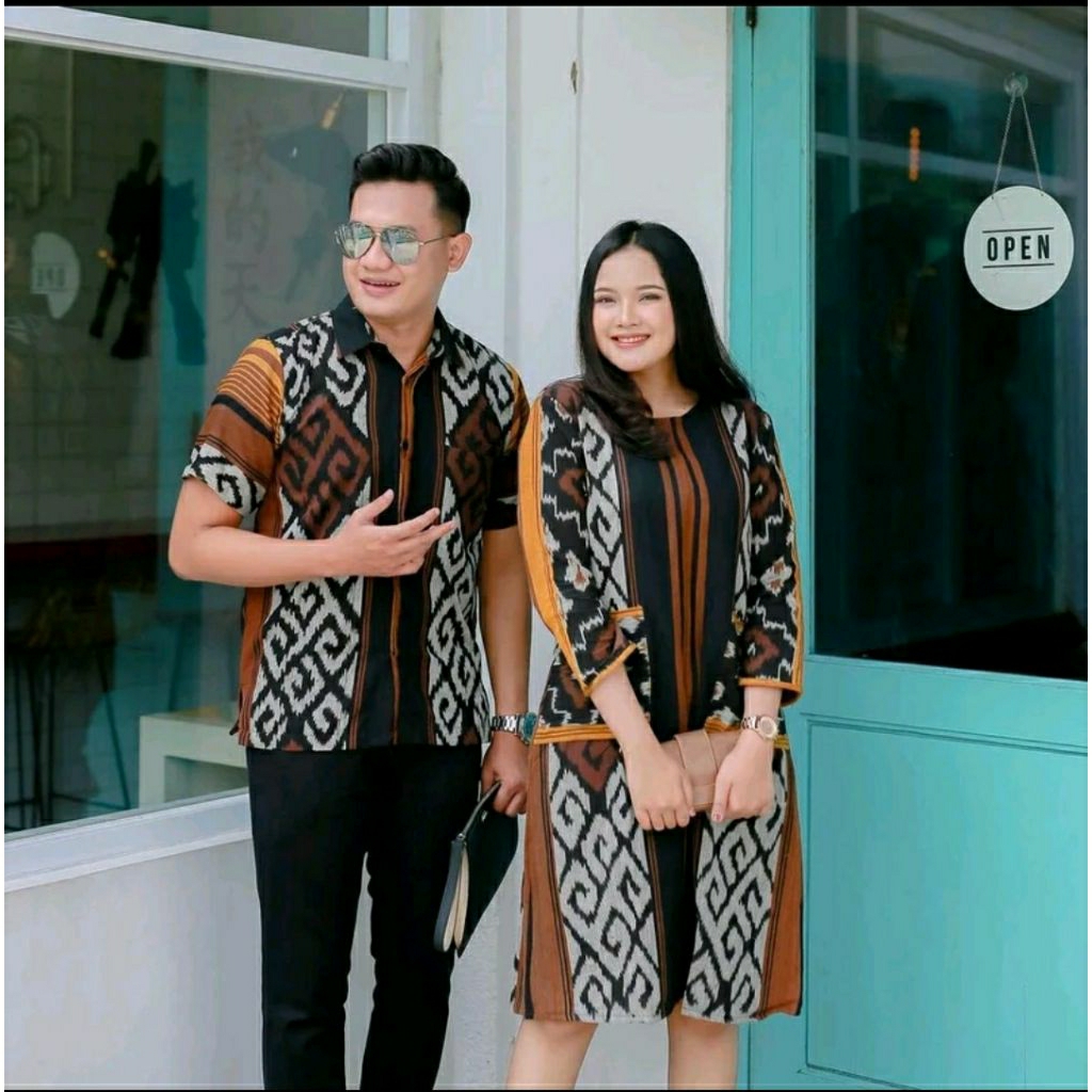 COUPLE TENUN_DRESS TENUN_KEMEJA TENUN_DRESS ANAK_KEMEJA ANAK