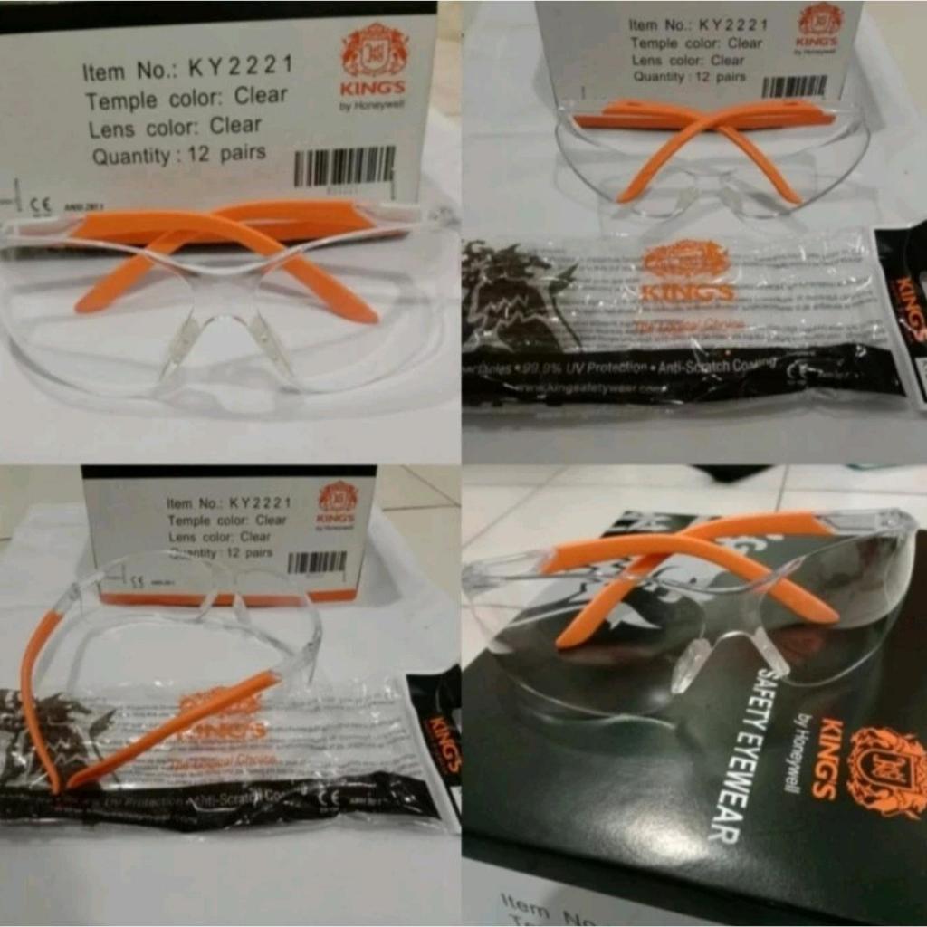 Kacamata Safety Kings KY2221 Clear Original/Safety Glasess Kings KY 2221