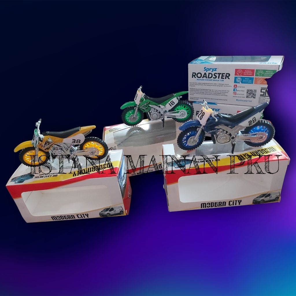 Deskripsi Produk – Motor Cross Diecast Modern City DS820