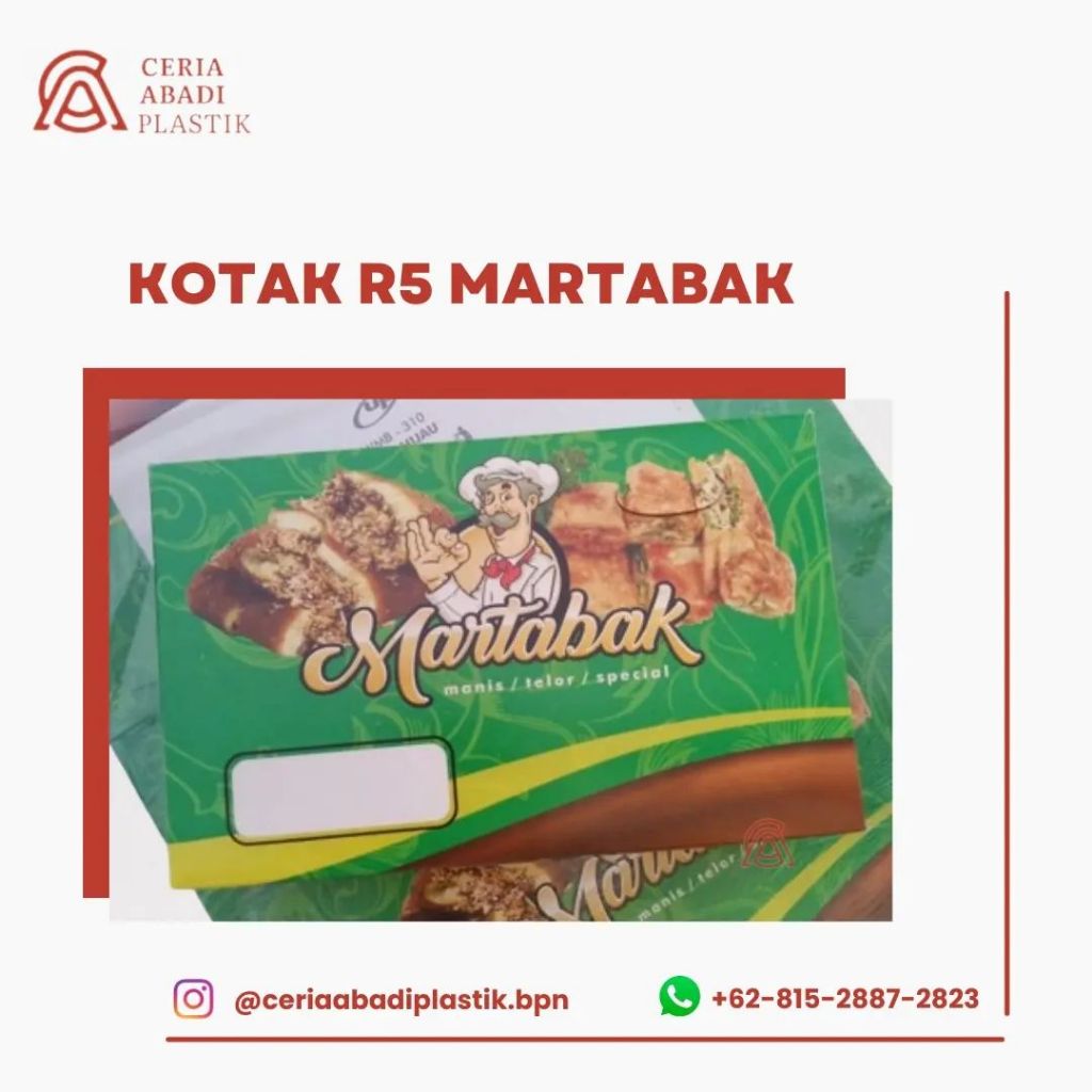 KOTAK R5 MOTIF MARTABAK TELUR ATAU MANIS
