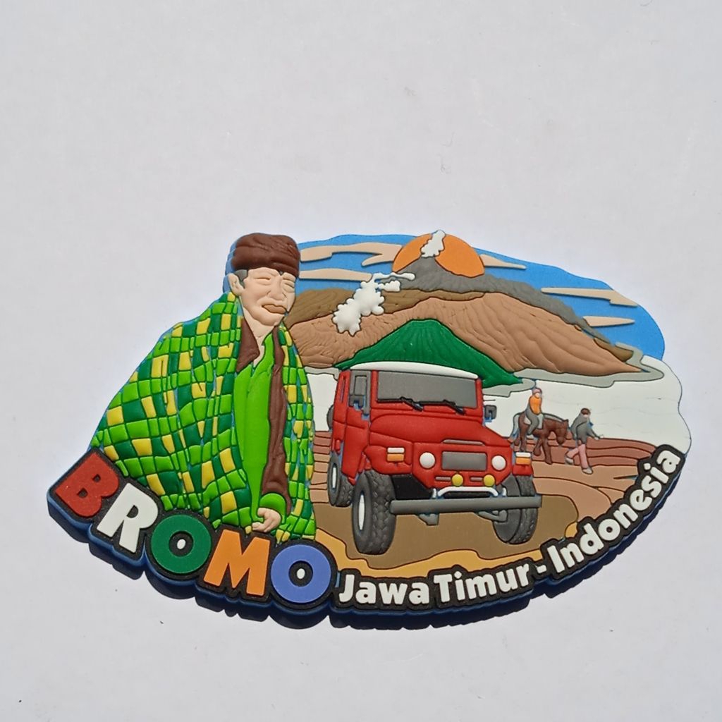Suvenir magnet kulkas bromo berbahan karet