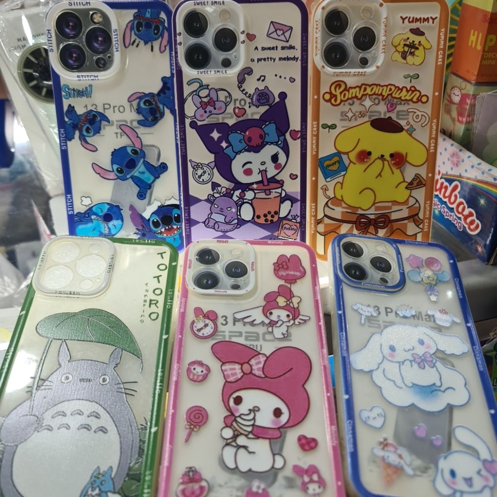 SOFTCASE SILIKON SOFT CASE  GAMBAR KARAKTER LUCU KUROMI MELODY TOTORO LILO STICH CINAMOROLL IPHONE 1