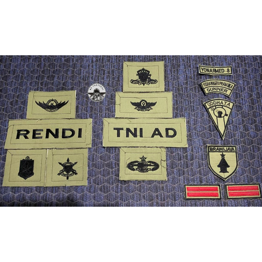 CUSTOM SET BREVET ATRIBUT BET PDL TNI AD AU AL TERBARU
