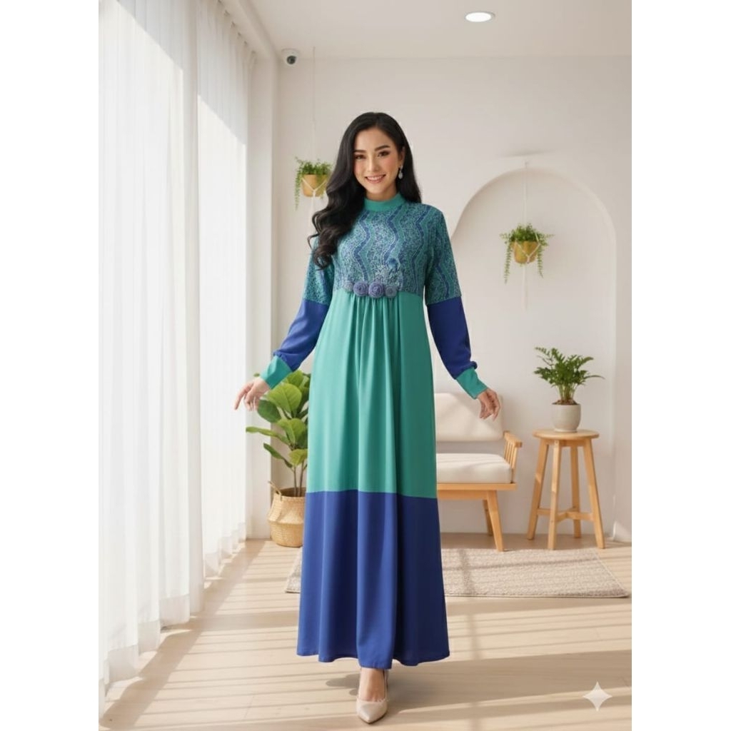 Promo Terusan Brokat Jersey