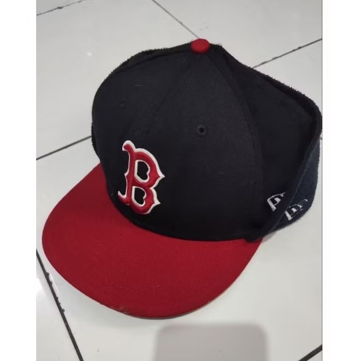 topi New Era 59Fifty MLB Boston Redsox Ear FlapTwo ToneSize 7 1/2