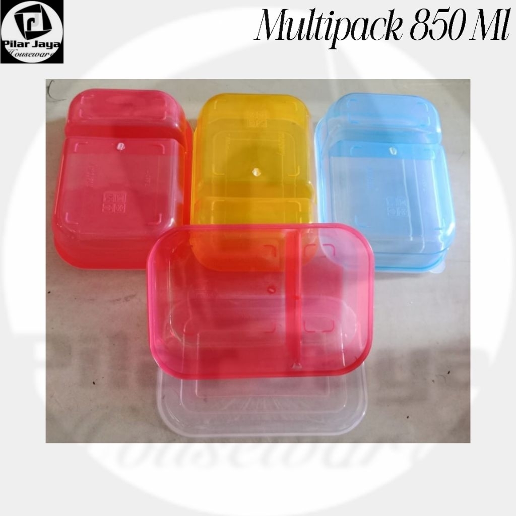 (3pcs/6pcs/12pcs)Kotak Makan 850ml(2sekat)/Tepak makan/Ompreng