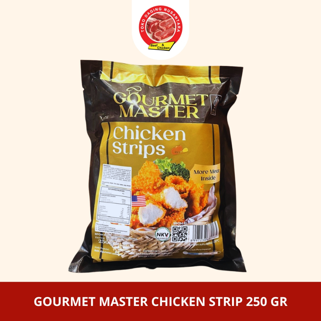 GOURMET MASTER Chicken Strip 250gr – Ayam Fillet Crispy, Gurih & Siap Goreng