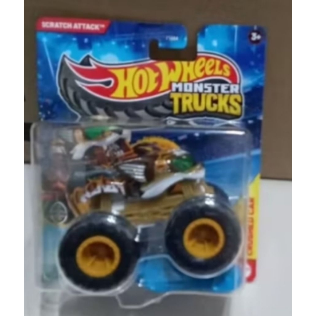 hot wheels monster truck scratch attack coklat atau ungu 1:64