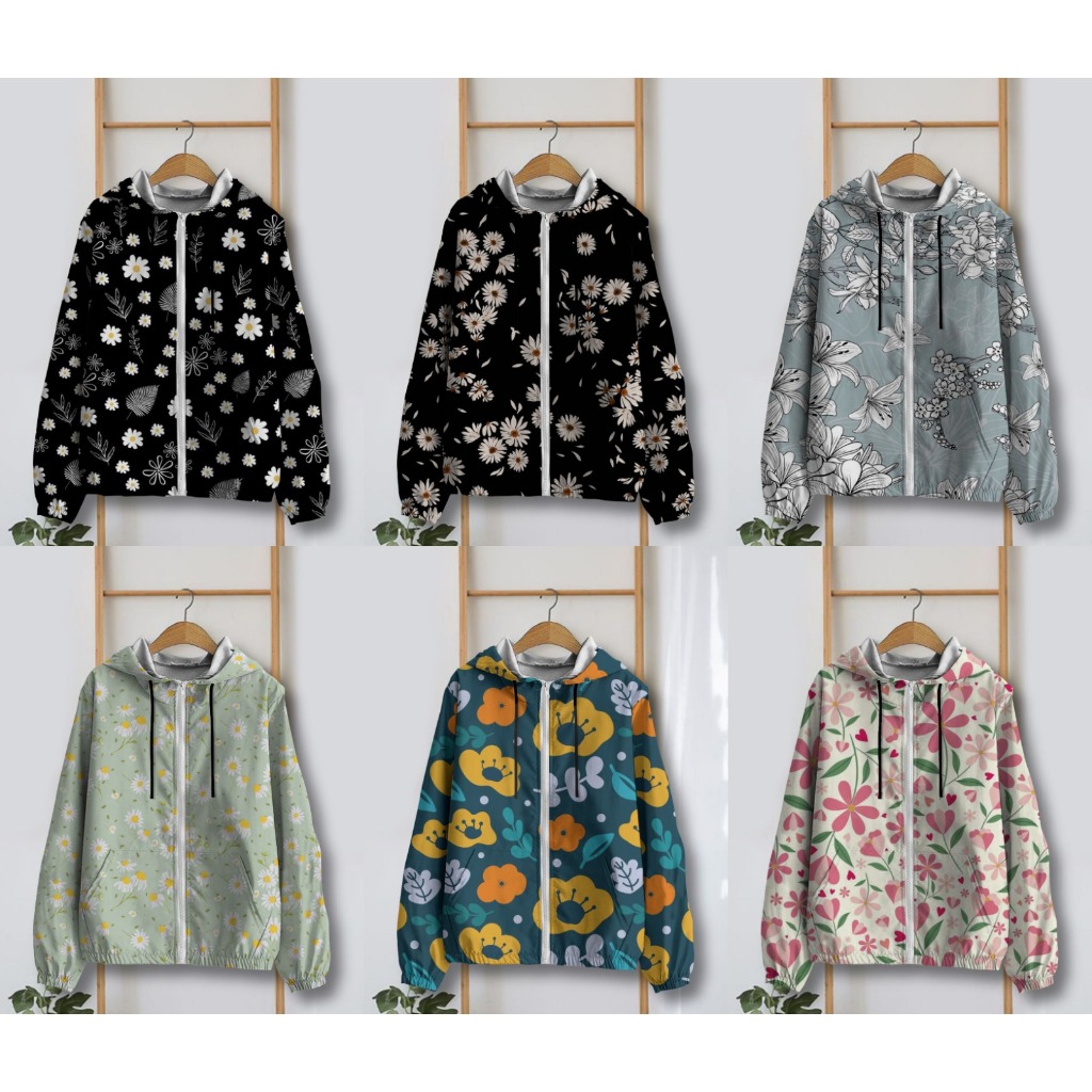 Jaket Parasut Wanita Printing Jumbo / jaket parasut Big Size / jaket parasut over size pria dan wani