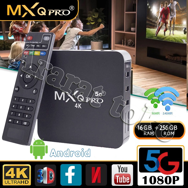 mxq pro 4k 5g 16G+256G smart box android 11 set up box tv digital stb android tv box tv tabung ram 8