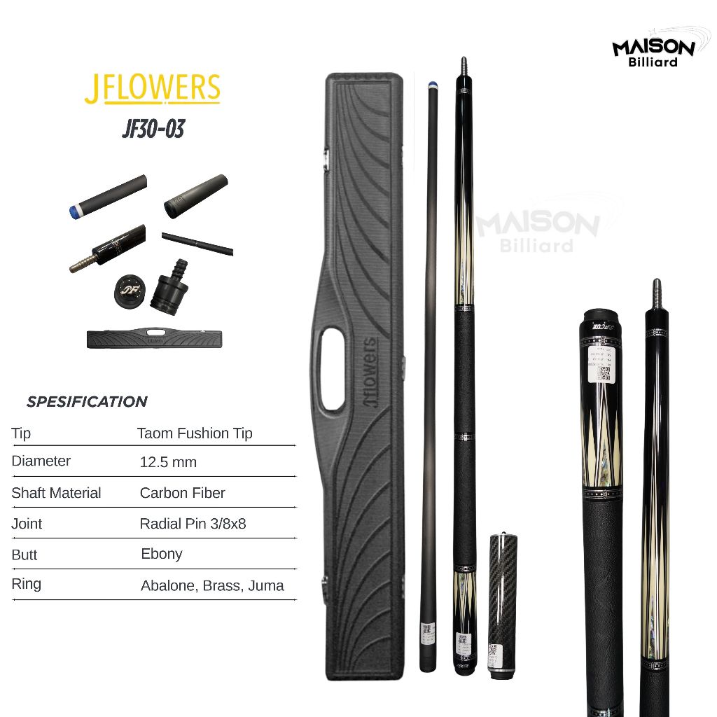 JFlowers Stick Billiard JF30-03 Berkualitas Tinggi