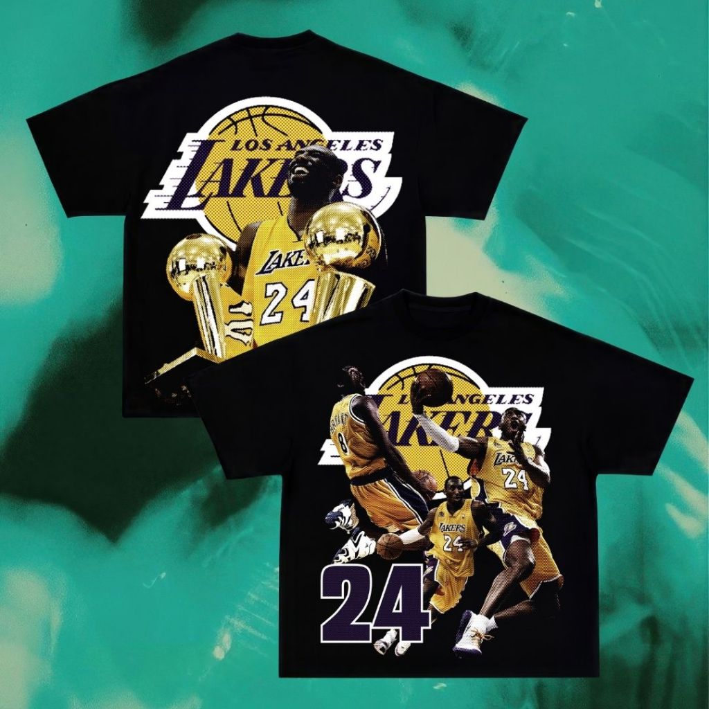 Glatosphere "Lakers" Oversized T-Shirt | Black | Kaos Oversize | Vintage | Atasan