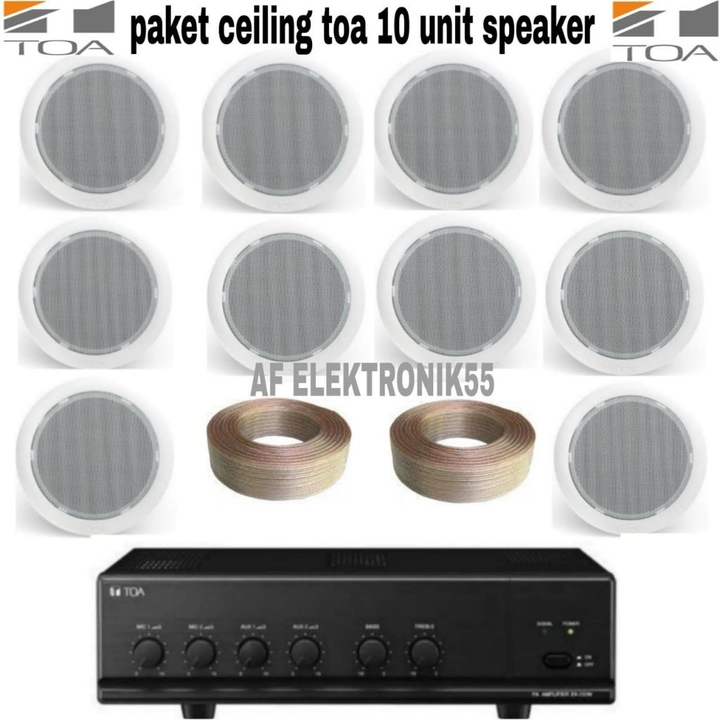 Paket Speaker Ceiling Toa 10 Unit Speaker Full Toa