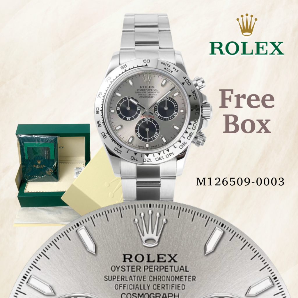 COD dan 100% Asli ROLEX INCLUDE BOX Jam Tangan Seri Daytona Pria M126509-0003 Jam Tangan Automatic