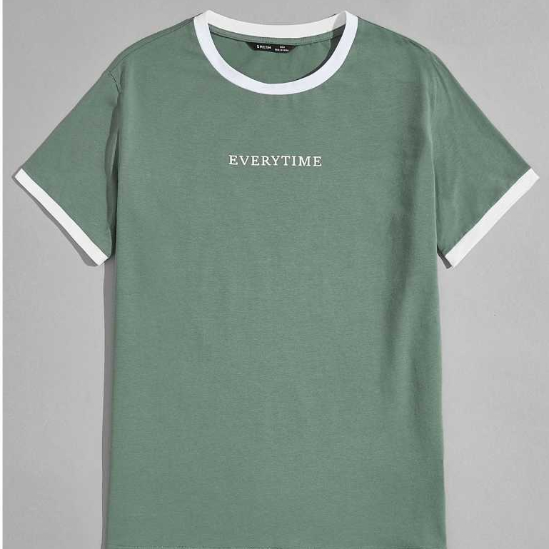 Ringer Tee _Kaos pria Tapped Lengan Full Tag original - Baju Mini Teks Unisex - Kaos Casual Branded