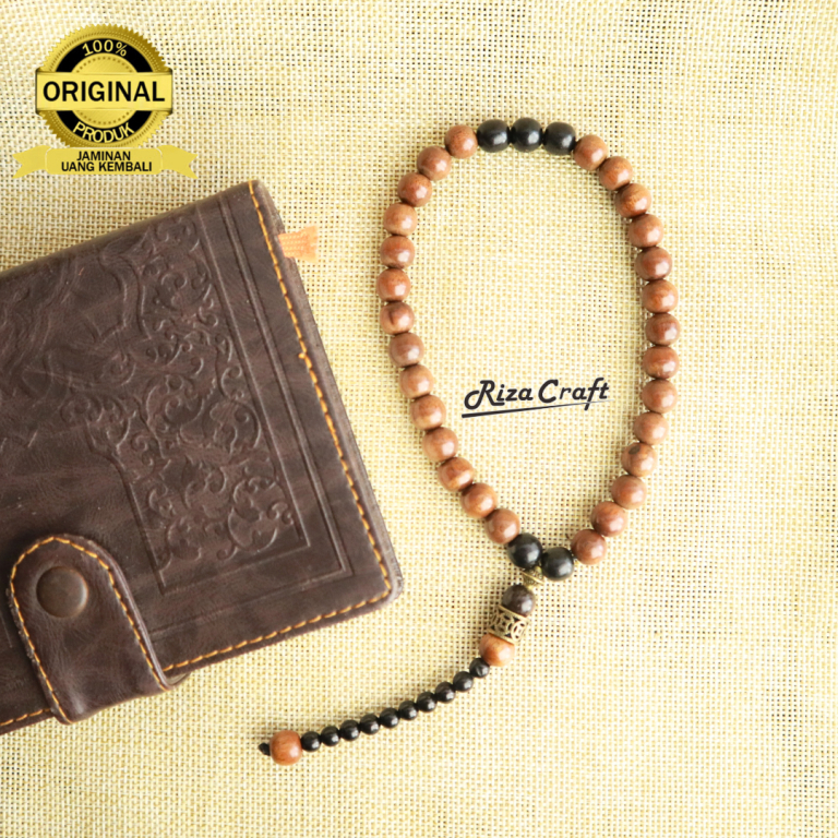 Tasbih Kayu Stigi Laut Karimun Jawa mix Galih Kelor Hitam ASLI 100% 33 Butir Aesthetic