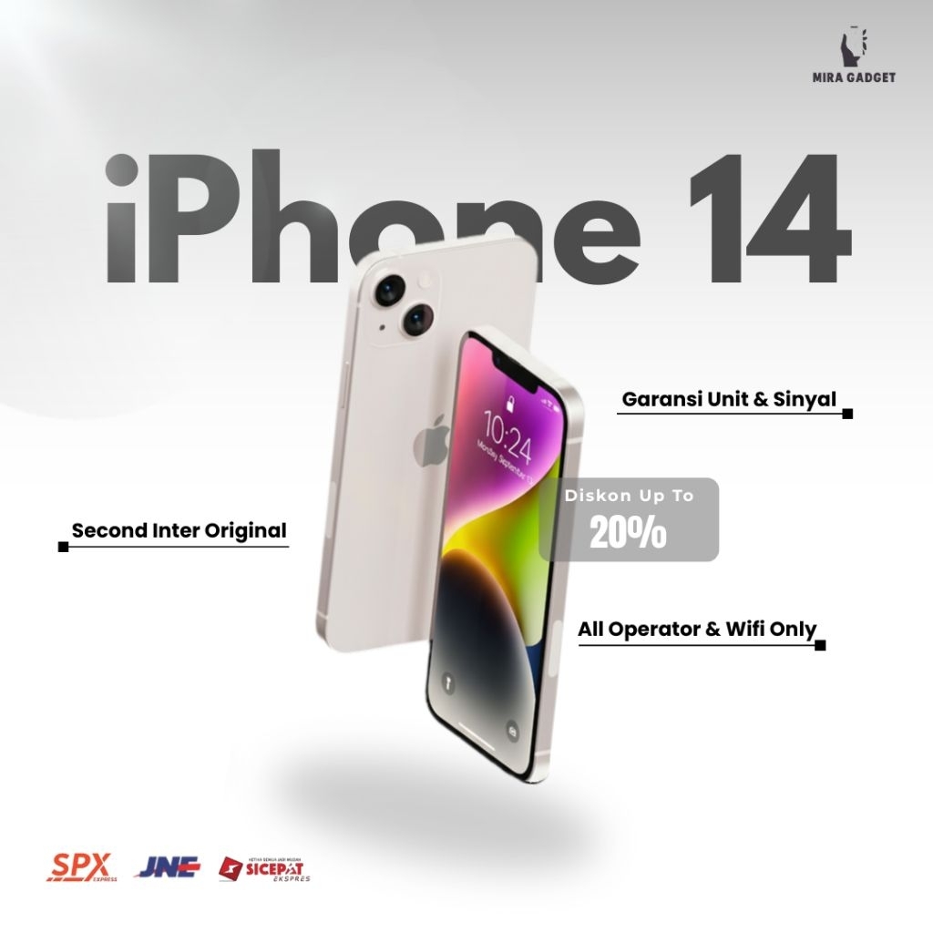 IPHONE 14 128GB 256GB 512GB SECOND ORIGINAL BEKAS FULLSET