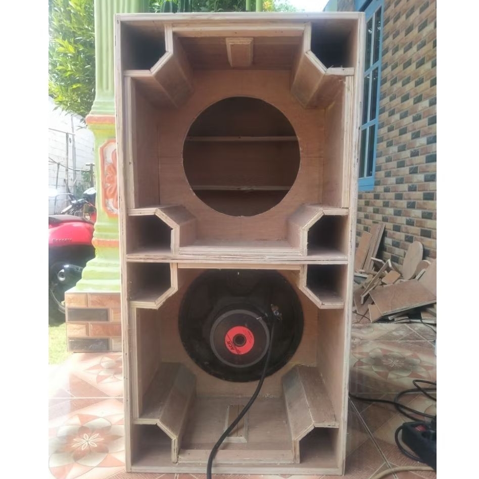 BOX SPEAKER PLANAR 12 INCH DOUBLE SEMI MERANTI