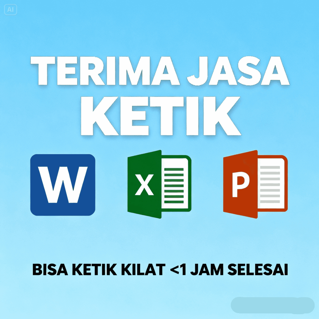 JASA KETIK (WORD, EXCEL, DAN PPT) DAN KETIK ULANG GAMBAR MENJADI DOKUMEN