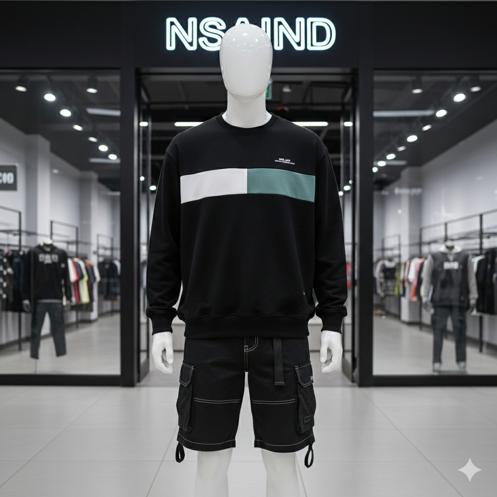Nsa Ind Crewneck Colour Block Players Club  Pria Wanita