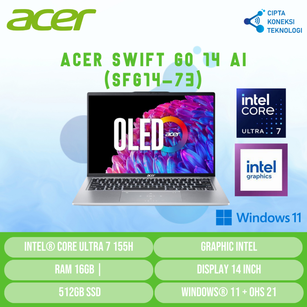 LAPTOP ACER SWIFT GO 14 AI (SFG14-73) Core Ultra 7