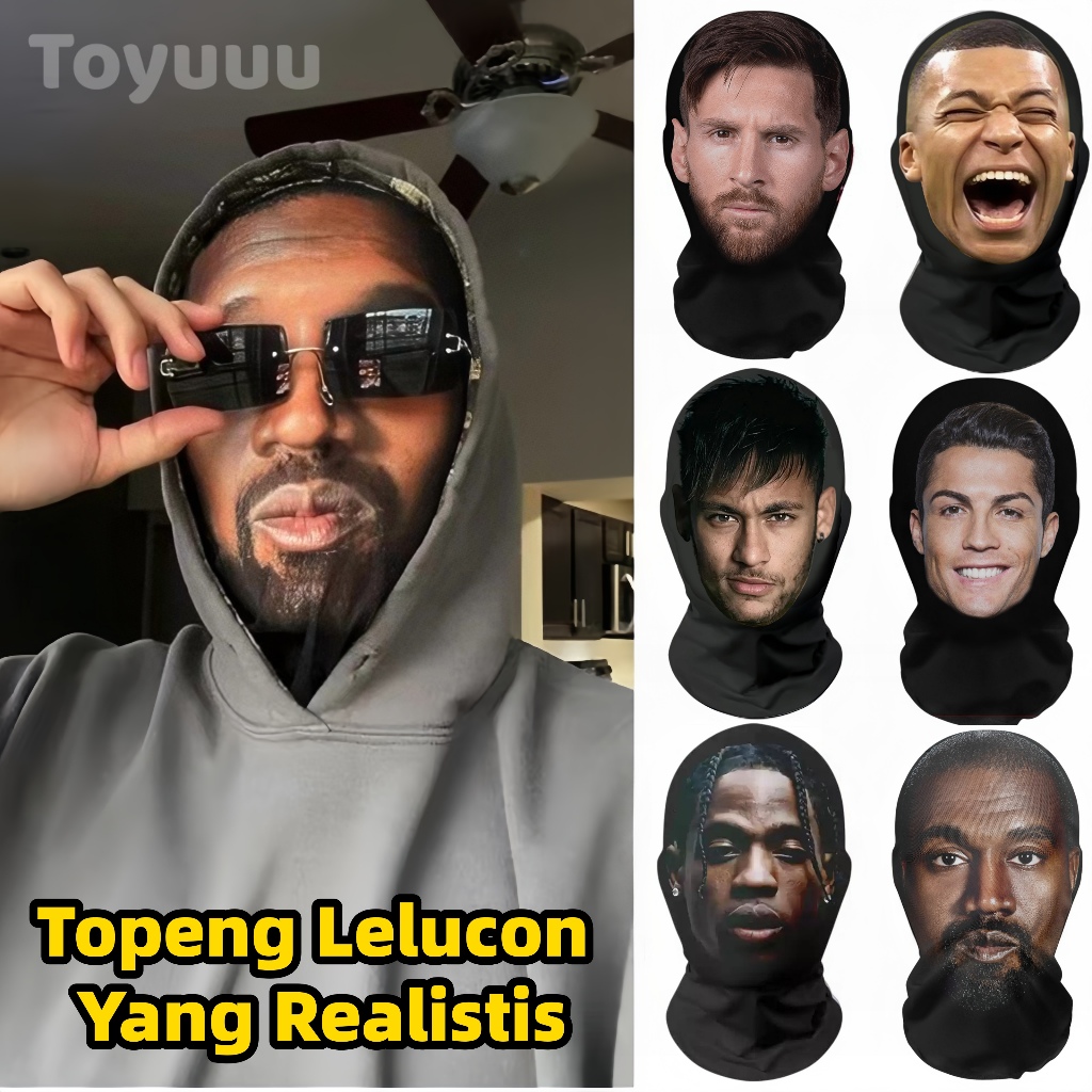 [Cod] Topeng Ugly Face Lucu/Topeng Kepala/Topeng Ugly Face Lucu Masker Motor Pelindung Sinarmatahari
