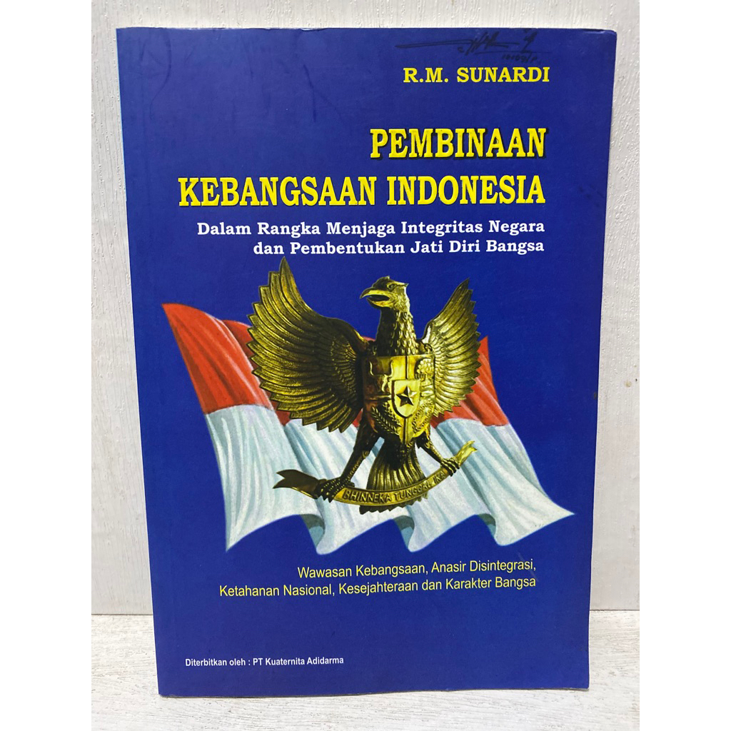 Buku Original PEMBINAAN KEBANGSAAN INDONESIA -  R.M. SUNARDI