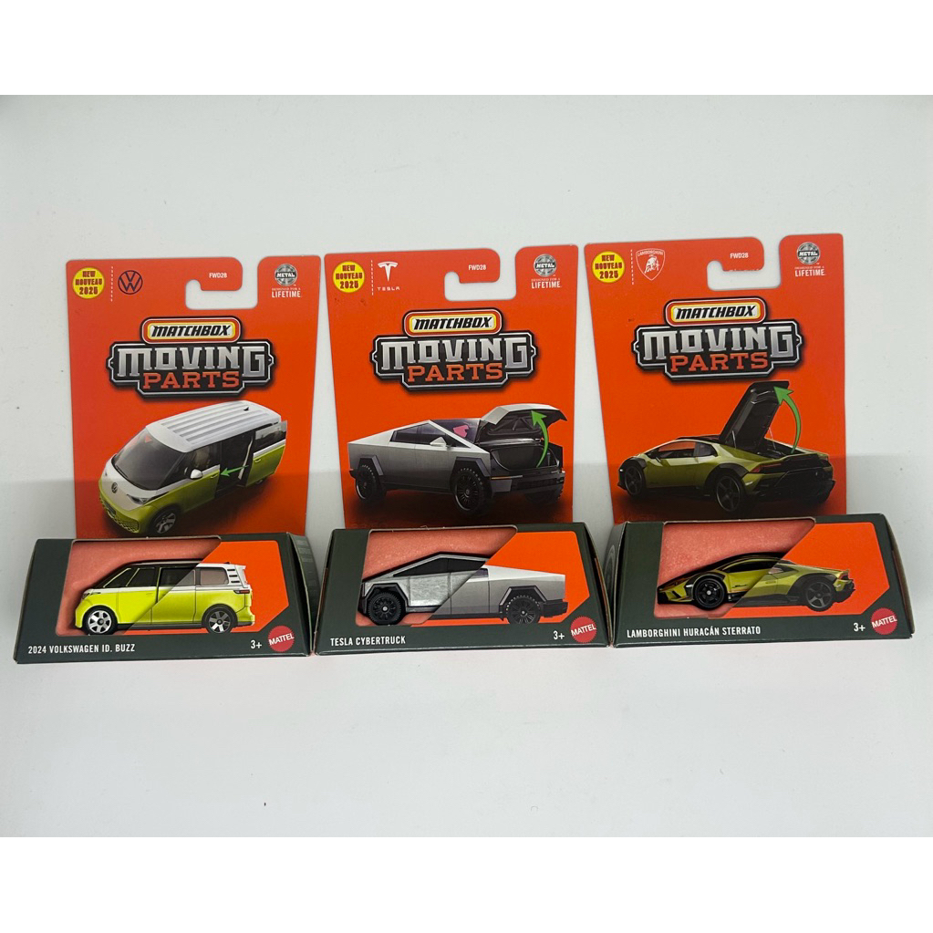 Matchbox Moving Parts Volkswagen Tesla Cyber Truck Porsche