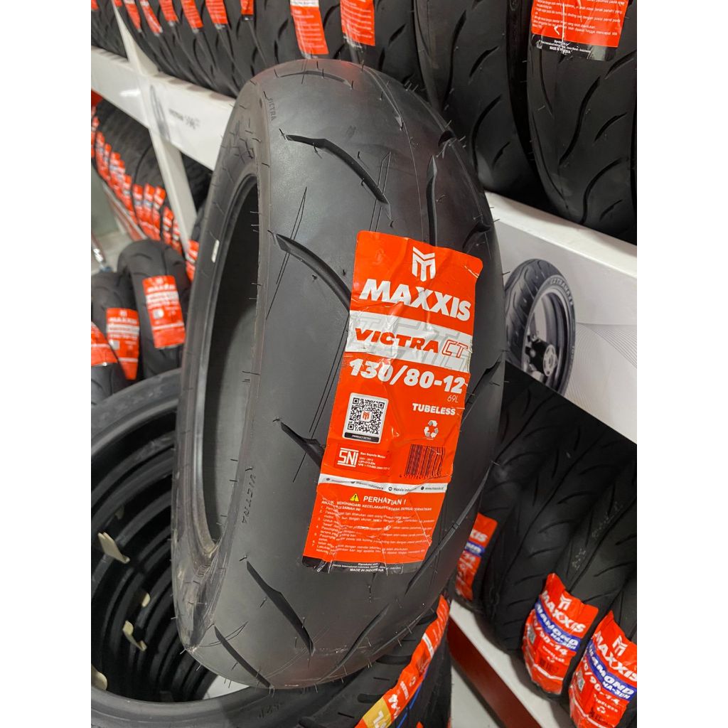 (READY COD) SNI BAN MAXXIS {130/80-12 } CT VICTRA Ban Motor MONKEY, VESPA SPRINT, STYLO /VESPA/ MATI