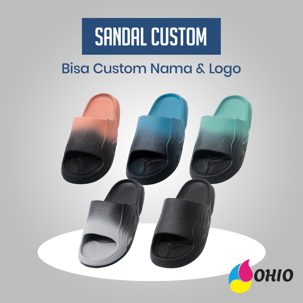 Ohio * Sandal Pria Custom All Varian | Sandal Slop Pria Wanita |  Sandal Slide Pria Casual | Sandal 