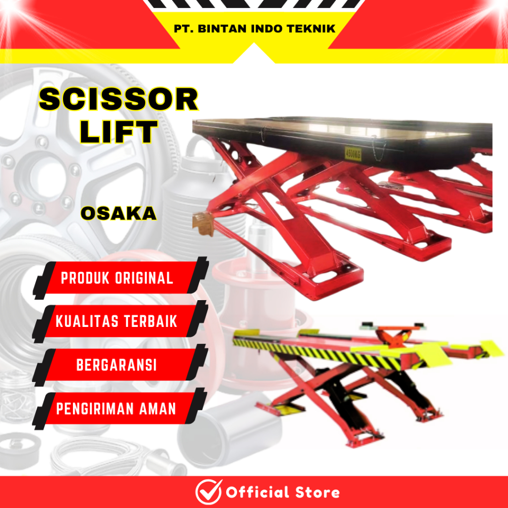 Hydraulic 4 Ton Scissor Lift Meja Angkat Hidrolik Scissor Lift Elektrik Lift Barang Lift Osaka