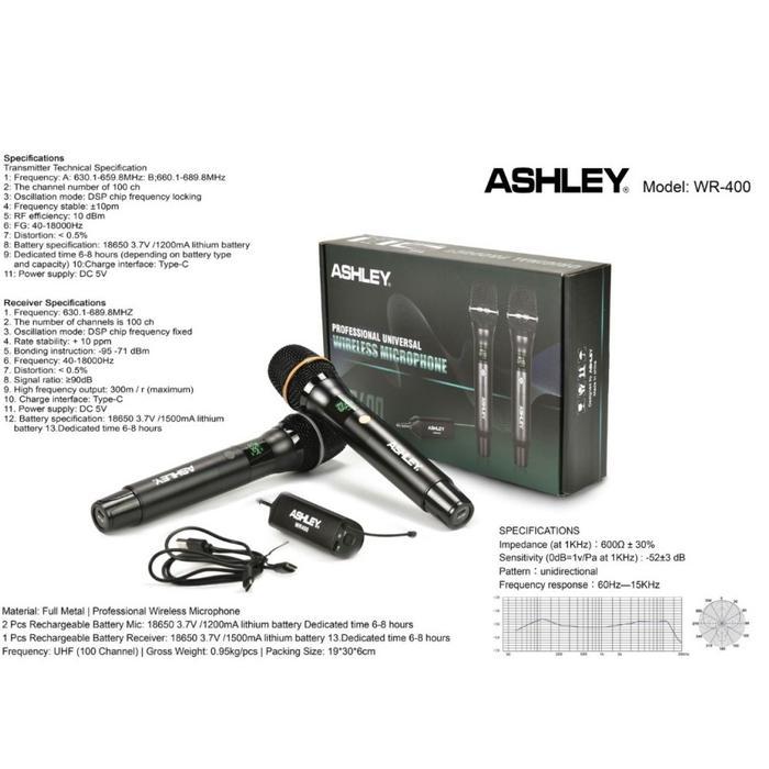 Mic Wireless Ashley WR 400 Original