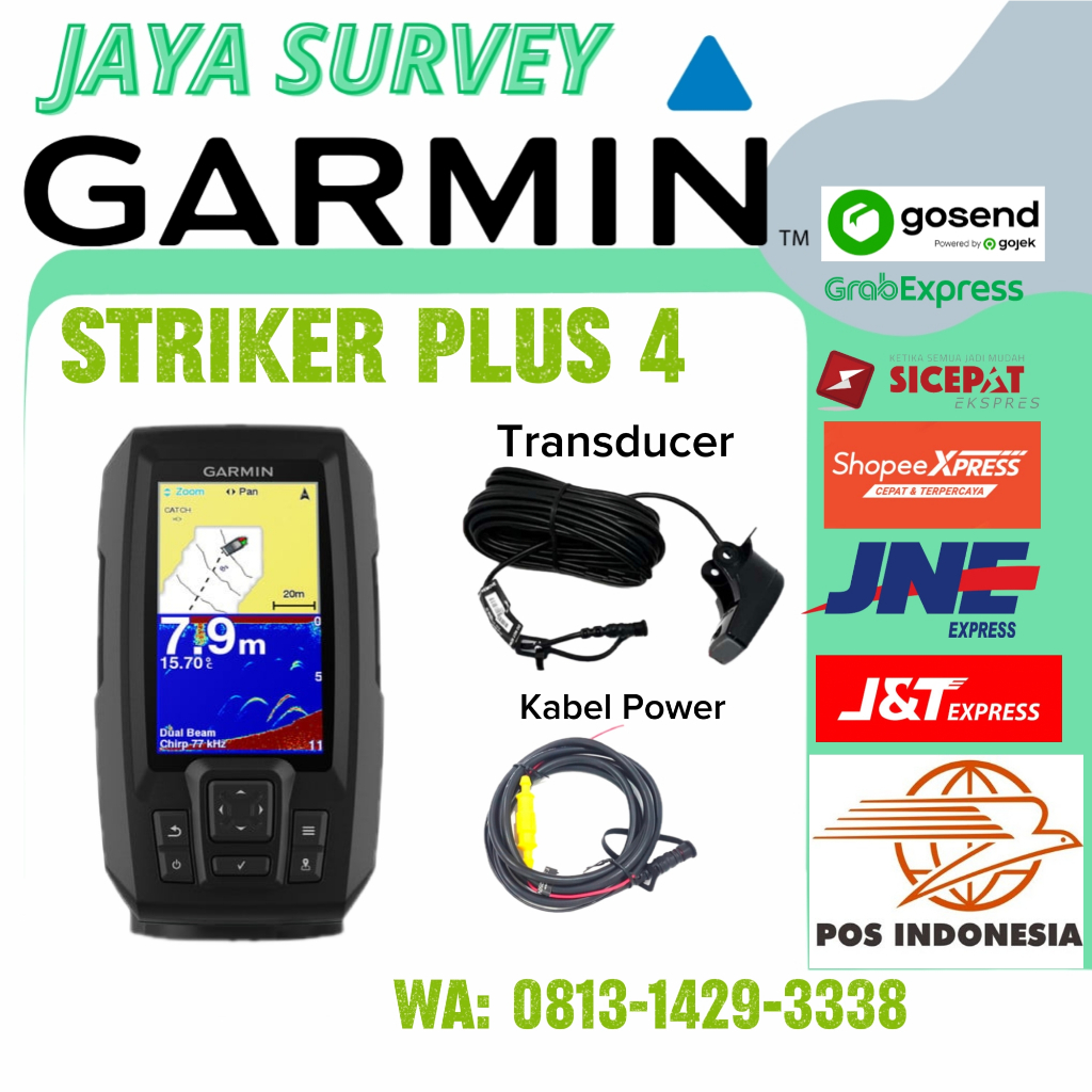 Garmin Striker Plus 4 FishFinder Garansi Resmi 2 Tahun