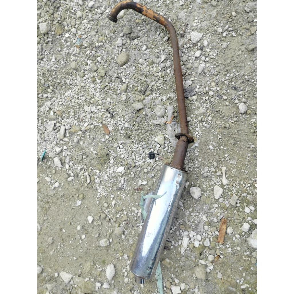 knalpot satria fu ckd original copotan set leher