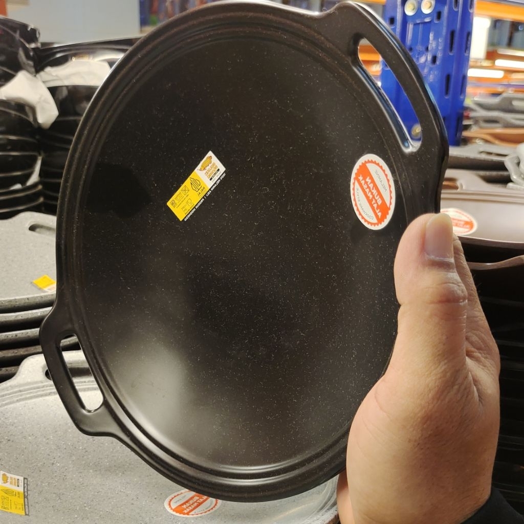 Piring Saji Model Wajan 9 Inch Melamin Golden Dragon P9509A Original