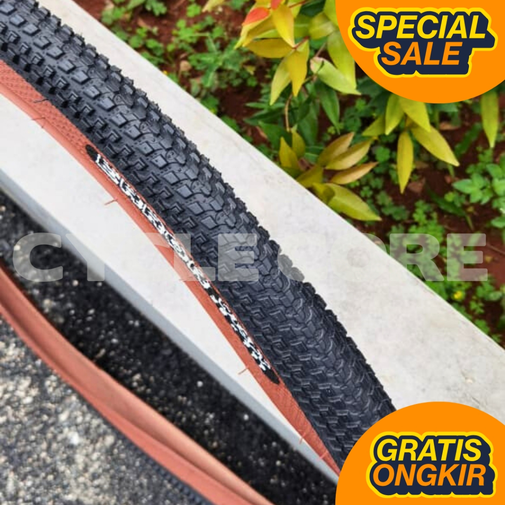 Ban Luar Sepeda Kalcer 26 x 2.125 Gumwall Tanwall Skinwall Wispy Error Ban Sepeda Gunung MTB Federal