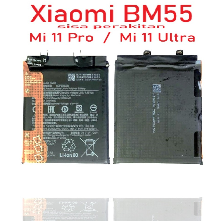 Baterai BM55 Xiaomi Mi11 Pro Star Original Battery BM 55 Batre Mi 11 Ultra Ori Copotan