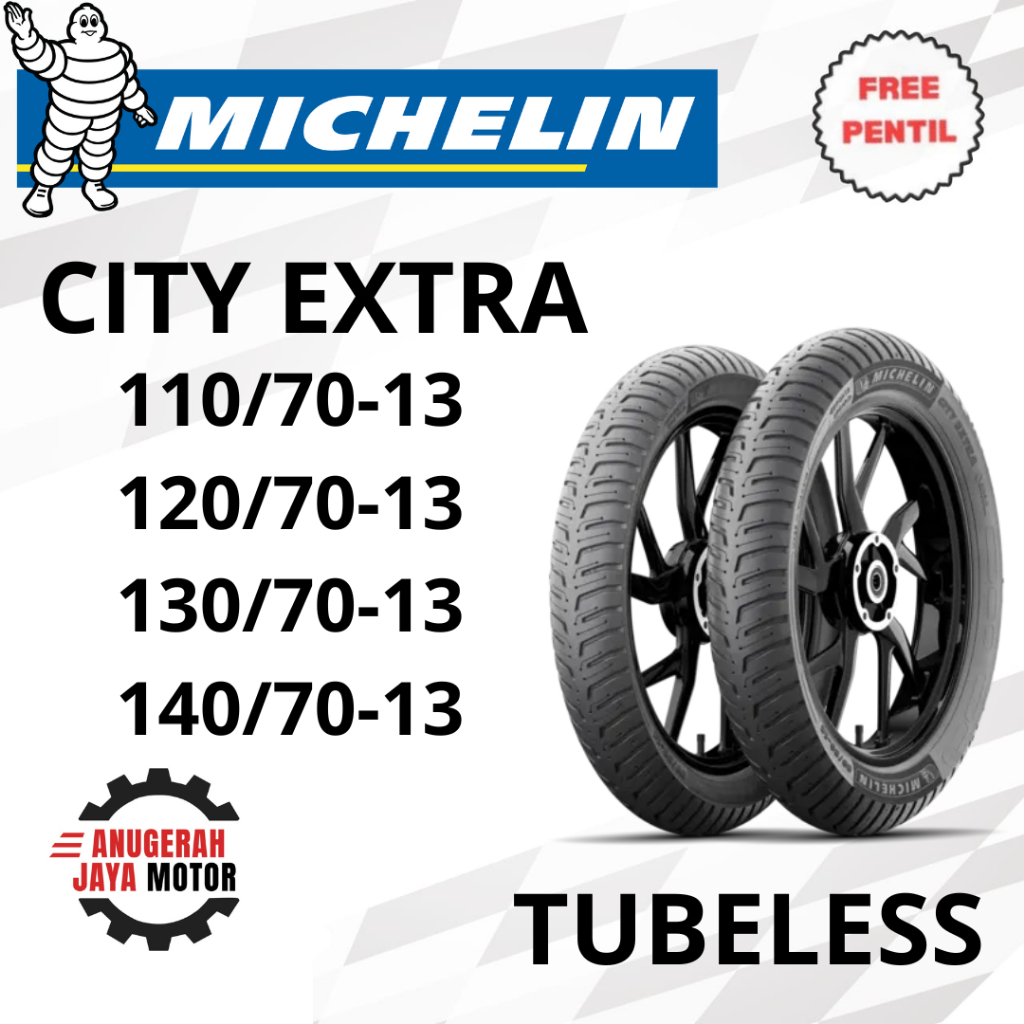 MICHELIN CITY EXTRA 110/70-13 120/70-13 130/70-13 140/70-13 Tubeless Ring 13 Ban NMAX MICHELIN Ban M