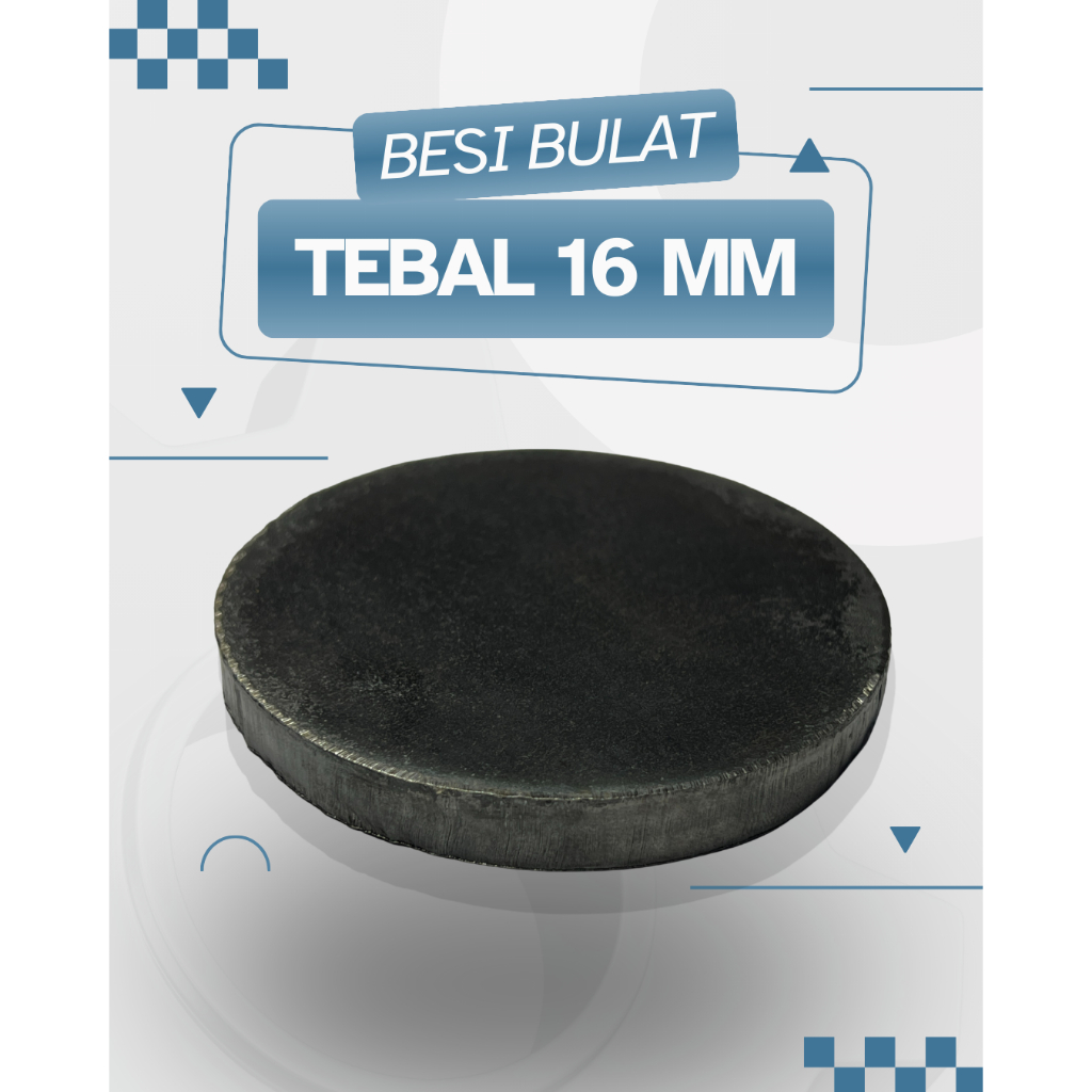 Plat Besi Bulat Tebal 16mm | Cutting Bulat Custom Diameter | Besi Padat CNC / Bubut
