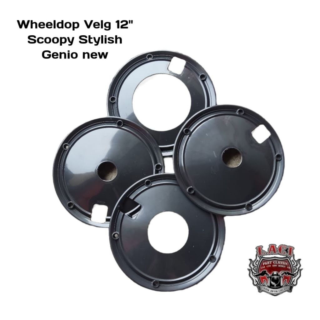 wheeldop tutup velg ring 12 PNP Honda Scoopy stylish donat new genio hitam