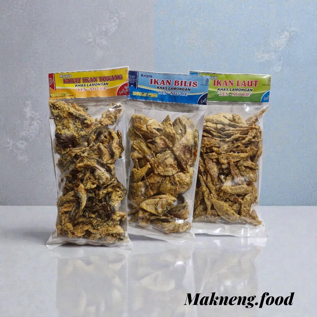 Aneka Keripik Ikan Asin Goreng Tepung 150gr | Ikan Bilis Kulit Tonang Ikan Layur