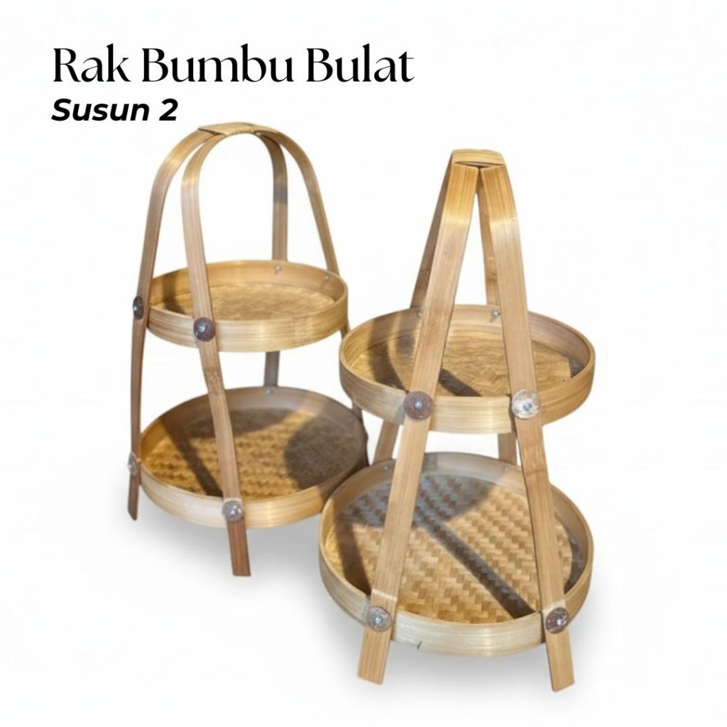 Rak Bambu | Rak Bumbu | Rak Buah | Tempat Buah | Rak Bambu Untuk Dapur | Rak Bumbu Bulat | Rak Bumbu