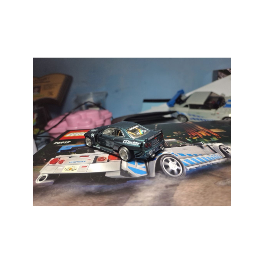 mini gt kaido house r34 greddy v1 (unsealed)